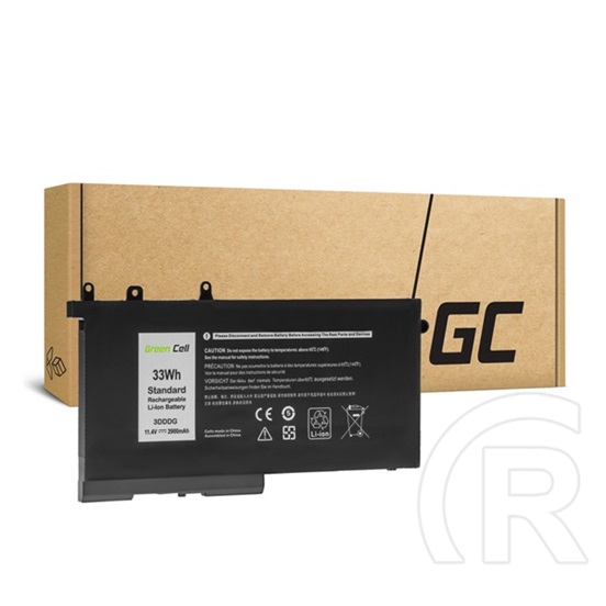 GREEN CELL Li-Polymer akkumulátor /2900mAh, 3 cellás, Dell Latitude 5280 5290 5480 5490 5495 5580 5590