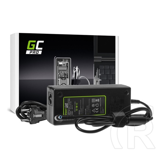 GREEN CELL PRO töltő és AC adapter (19,5V / 6,15A, 120W, kerek tüskével (4.5-3.0mm), HP Omen 15-5000 17-W HP Env) FEKETE
