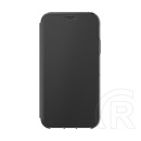 GRIFFIN Apple iPhone XS 5.8 tok álló, bőr SURVIVOR CLEAR WALLET (Flip, 1.2 m ütésálló, átlátszó belső) fekete