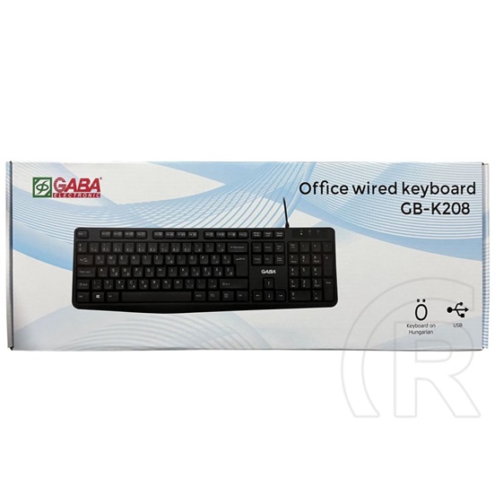 Gaba GB-K208 Office Billentyűzet (HU, USB, fekete)