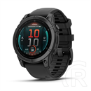 Garmin Fenix E Slate grey steel with Black silicone band