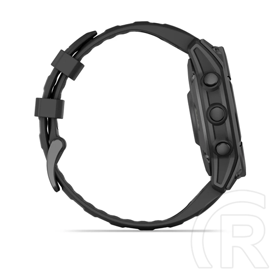 Garmin Fenix E Slate grey steel with Black silicone band