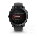 Garmin Fenix E Slate grey steel with Black silicone band