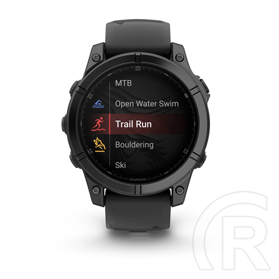 Garmin Fenix E Slate grey steel with Black silicone band