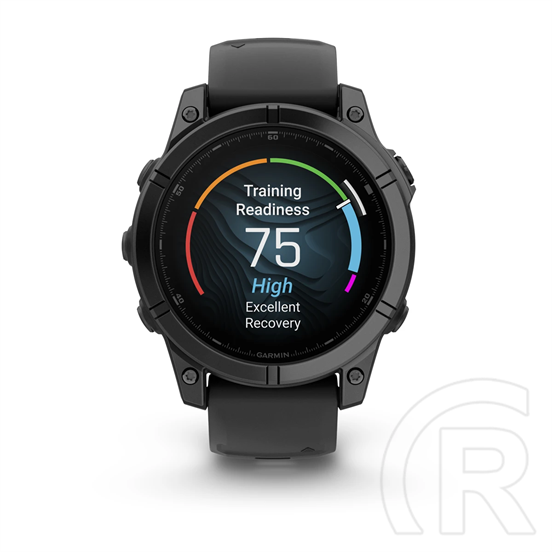 Garmin Fenix E Slate grey steel with Black silicone band