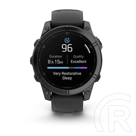 Garmin Fenix E Slate grey steel with Black silicone band