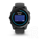 Garmin Fenix E Slate grey steel with Black silicone band
