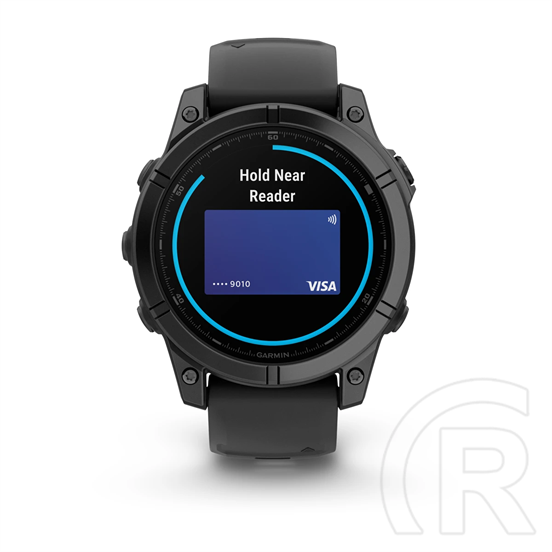 Garmin Fenix E Slate grey steel with Black silicone band