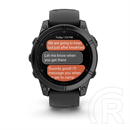 Garmin Fenix E Slate grey steel with Black silicone band