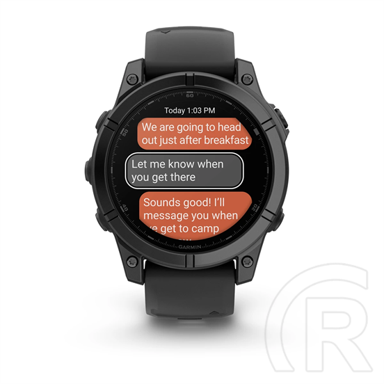 Garmin Fenix E Slate grey steel with Black silicone band