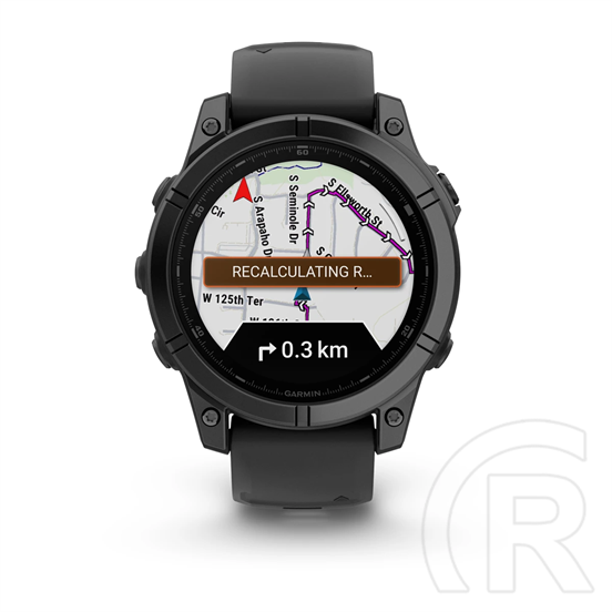 Garmin Fenix E Slate grey steel with Black silicone band