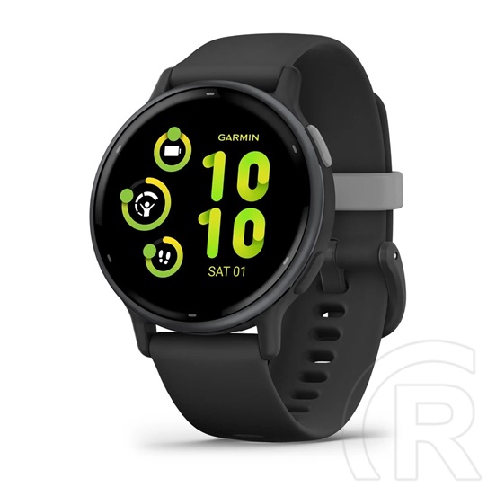 Garmin Vivoactive 5 Metallic okosóra (Metallic Black Aluminium Bezel with Black Case and Silicone)
