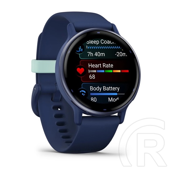 Garmin Vivoactive 5 Metallic okosóra (Metallic Navy Aluminium Bezel with Navy Case and Silicone)