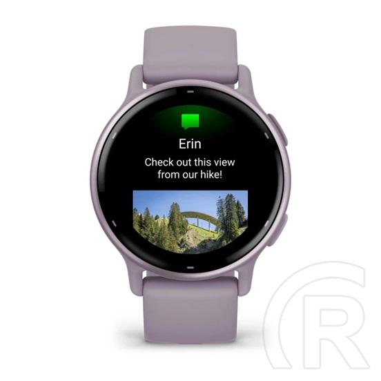 Garmin Vivoactive 5 Metallic okosóra (Metallic Orchid Aluminium Bezel with Orchid Case and Silicone)