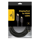 Gembird DisplayPort (M) - HDMI (M) kábel 5 m