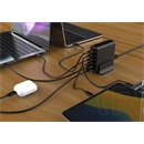 Gembird GaN hálózati töltő (2xUSB-A + 4xUSB-C aljzat, 75W, fekete)