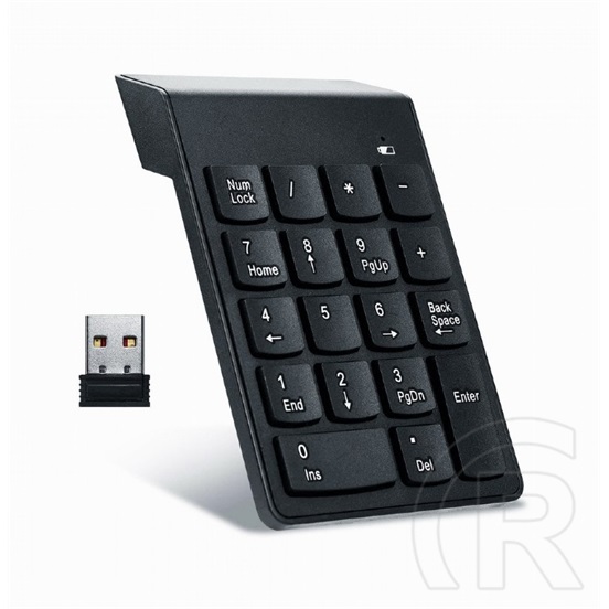 Gembird KPD-W-02 wireless numpad (USB, fekete)