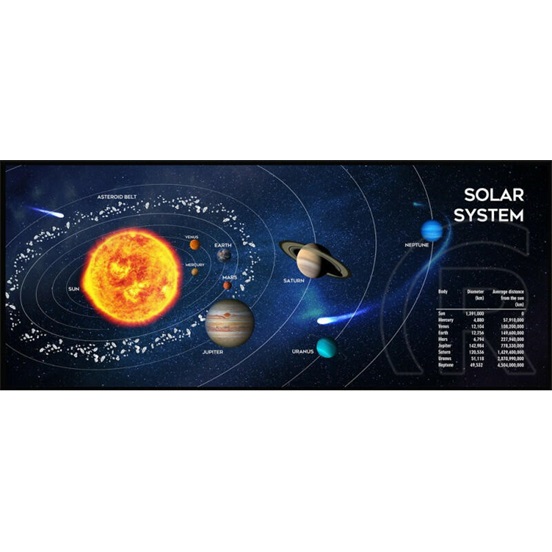 Gembird MP-SOLARSYSTEM-XL-01 Mouse Pad (fekete)