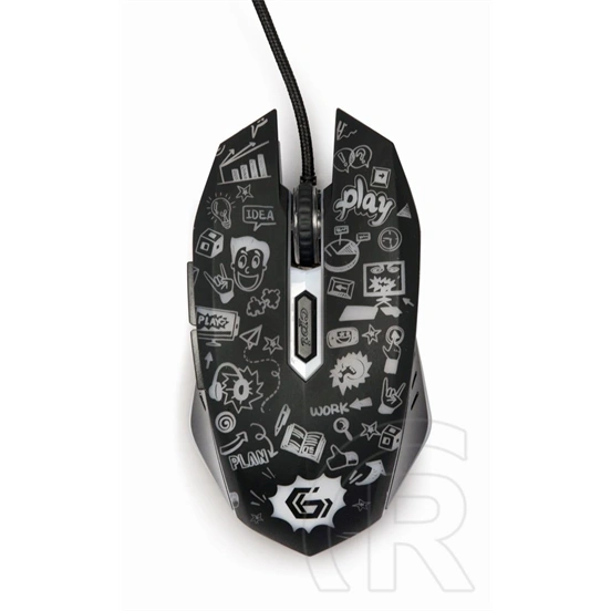 Gembird MUS-6B-GRAFIX-01 optical mouse (fekete)