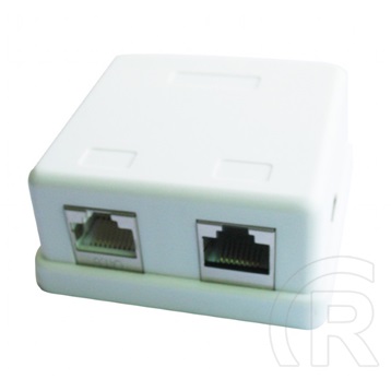Gembird UTP falon kívüli doboz betéttel, dupla (2xRJ45 - 2xRJ45, CAT5)