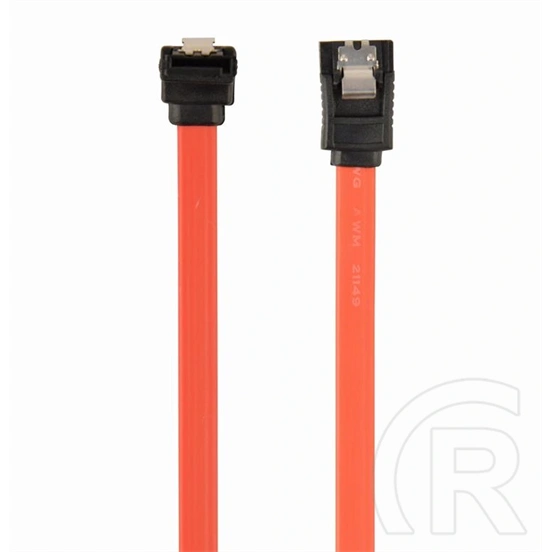 Gembird SATA 3 F/F adatkábel (0,3 m, piros, egyenes/90° csatlakozó, fém rögzítők)