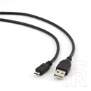 Gembird USB 2.0 kábel (A dugó / micro-B dugó, 30 cm, fekete)