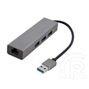 Gembird USB Type-A Gigabit LAN adapter + HUB