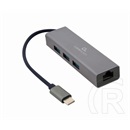 Gembird USB Type-C Gigabit LAN adapter + HUB