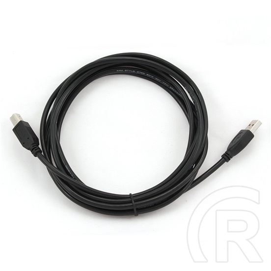 Gembird USB 2.0 kábel (A-B, 3 m, fekete)
