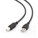 Gembird USB 2.0 kábel (A-B, 3 m, fekete)