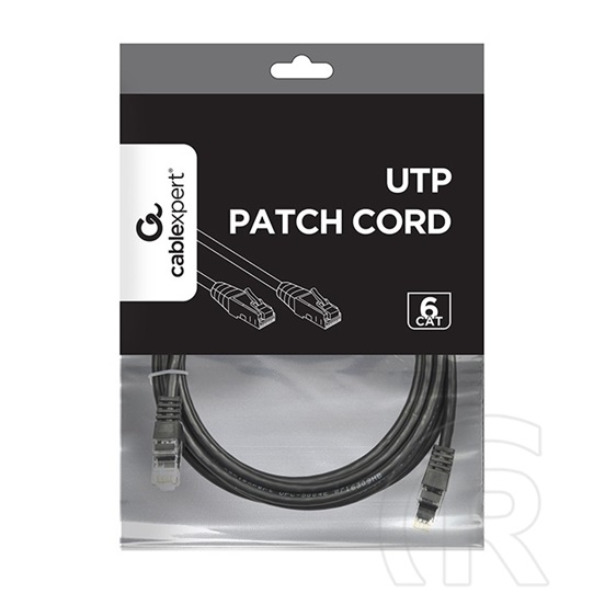 Gembird UTP CAT6 patch kábel 3 m (fekete)