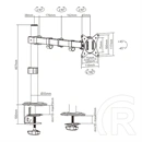 Gembird asztali monitor állvány (17"-32")