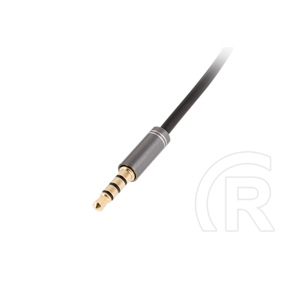 Genesis A20 audió kábel 3,5 mm 4 pin jack apa - 2x3,5 mm 3 pin jack anya