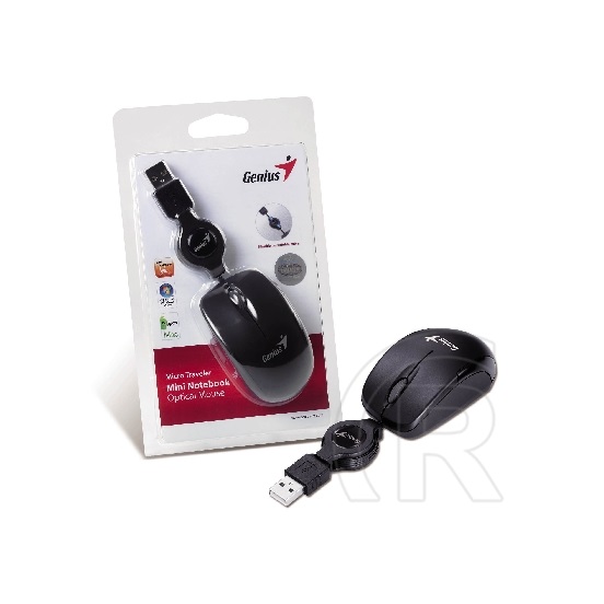 Genius Micro Traveler V2 egér (USB, fekete)