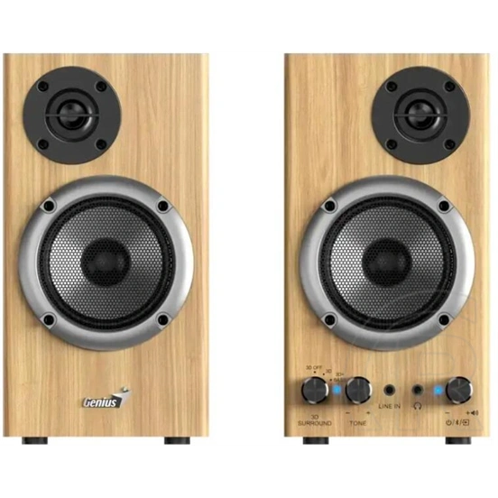 Genius SP-HF520BT 2.0 hangszóró (3,5mm jack, 20w, 40-20000Hz, fa színű)