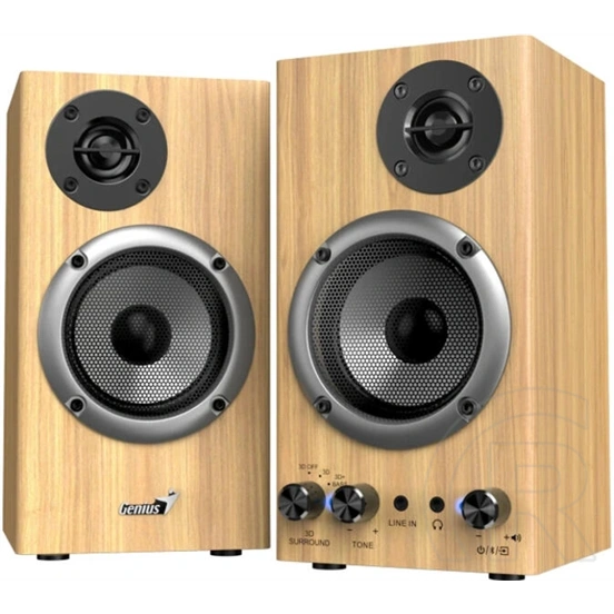 Genius SP-HF520BT 2.0 hangszóró (3,5mm jack, 20w, 40-20000Hz, fa színű)