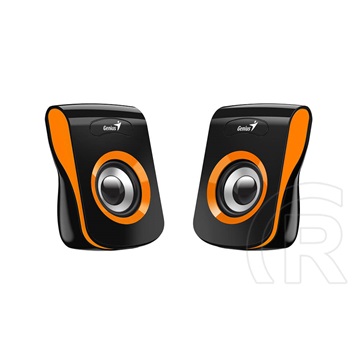 Genius SP-Q180 hangszóró (2.0, 6 W RMS, fekete-narancssárga)