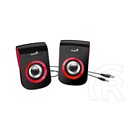 Genius SP-Q180 hangszóró (2.0, 6 W RMS, fekete-piros)