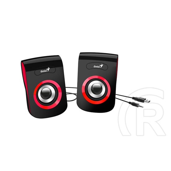 Genius SP-Q180 hangszóró (2.0, 6 W RMS, fekete-piros)