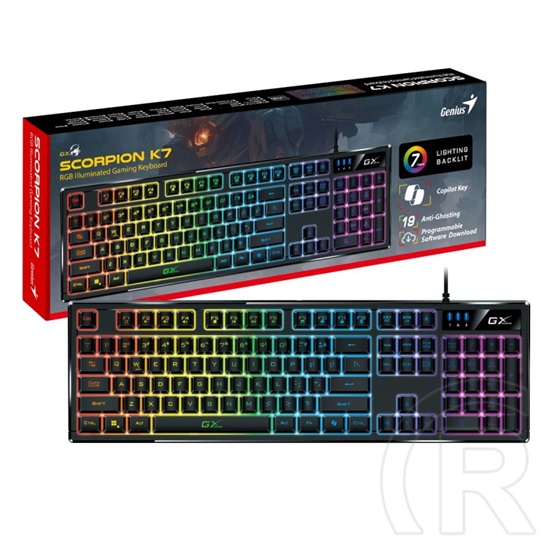Genius Scorpion K7 gamer billentyűzet (HU, fekete)