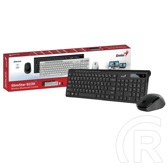 Genius SlimStar 8230 vezeték nélküli billentyűzet és egér (HU, fekete)
