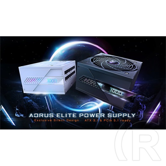 Gigabyte Aorus Elite GP-AE1000PM tápegység (1000 W, 80+ Platinum, ATX, moduláris, Gen 5.1)