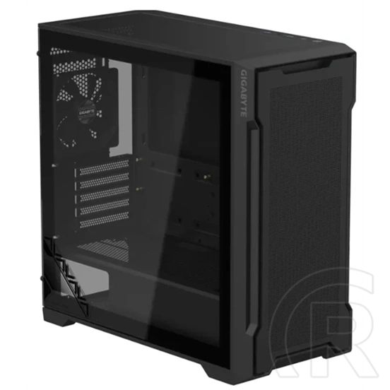 Gigabyte C102G (midi torony, Mini-ITX/Micro ATX, tápegység nélkül, üvegfalú, fekete)