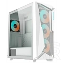 Gigabyte C301GW (midi torony, ATX, üvegfalú, tápegység nélkül, fehér)