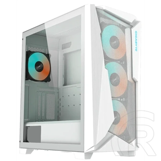 Gigabyte C301GW (midi torony, ATX, üvegfalú, tápegység nélkül, fehér)