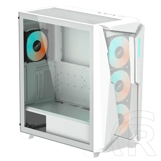 Gigabyte C301GW (midi torony, ATX, üvegfalú, tápegység nélkül, fehér)