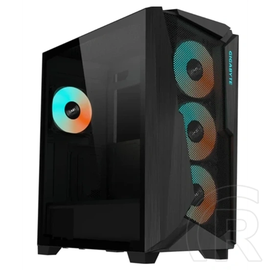 Gigabyte C301G V2 (midi torony, ATX, tápegység nélkül, üvegfalú, fekete)