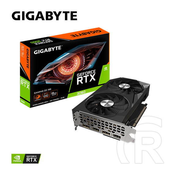 Gigabyte GeForce RTX 3060 Gaming OC 2.0 (LHR) VGA (PCIe 4.0, 8 GB GDDR6, 128 bit, 2xDP+2xHDMI)