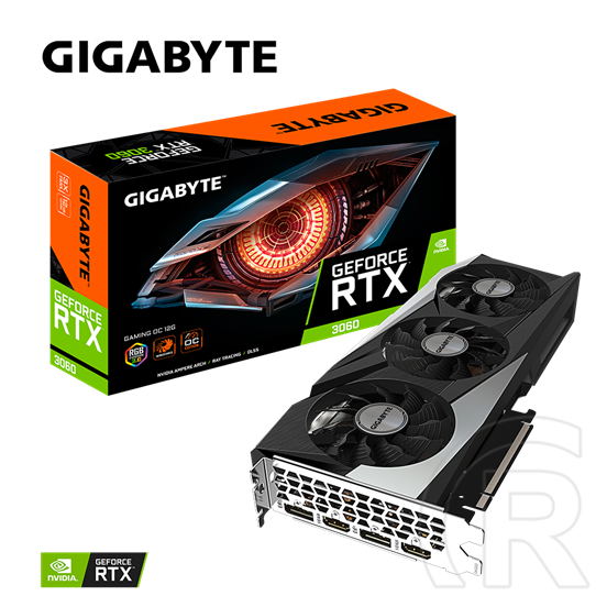 Gigabyte GeForce RTX 3060 Gaming OC VGA (PCIe 4.0, 12 GB GDDR6, 192 bit, 2xDP+2xHDMI, aktív hűtő)