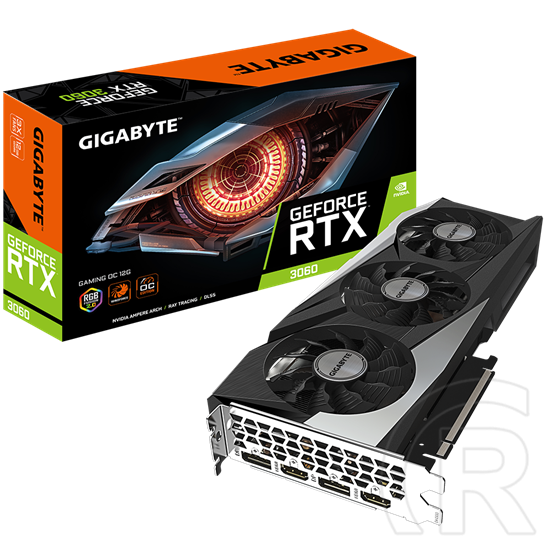 Gigabyte GeForce RTX 3060 Gaming OC VGA (PCIe 4.0, 12 GB GDDR6, 192 bit, 2xDP+2xHDMI, aktív hűtő)